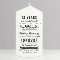 Personalised Anniversary Pillar Candle Extra Image 1 Preview